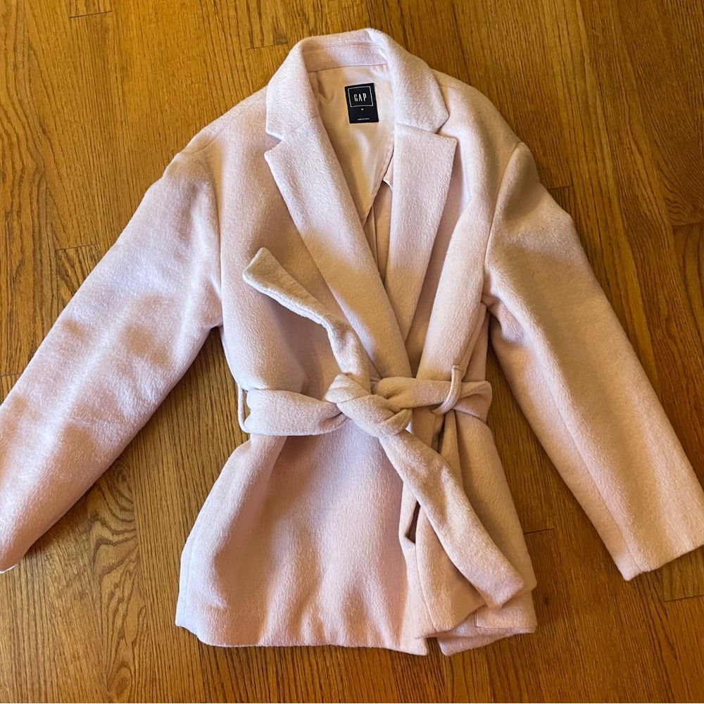 GAP pink belted jacket
